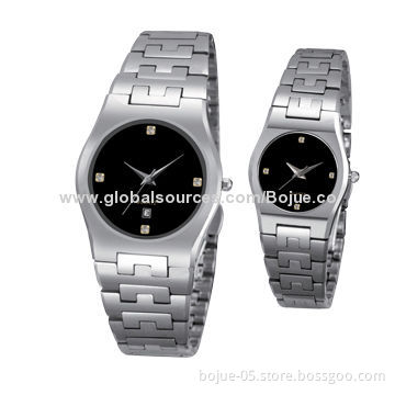 Tungsten Steel Watches, Factory and Exporter with 3ATM Waterproof